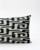 Διακοσμητική Μαξιλαροθήκη Αργαλειού Boho Ikat 35x60cm Μαύρο