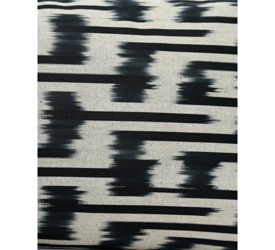 Διακοσμητική Μαξιλαροθήκη Αργαλειού Boho Ikat 35x60cm Μαύρο