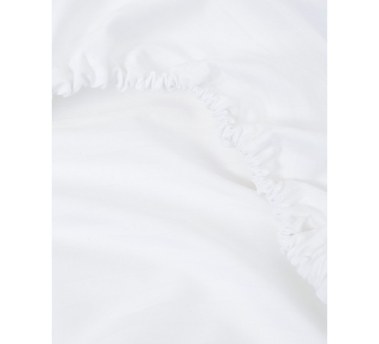 Λευκό Ξενοδοχειακό Κατωσέντονο Studio-Υπέρδιπλο Λάστιχο Υπέρδιπλη (160x200 35cm) Άσπρο