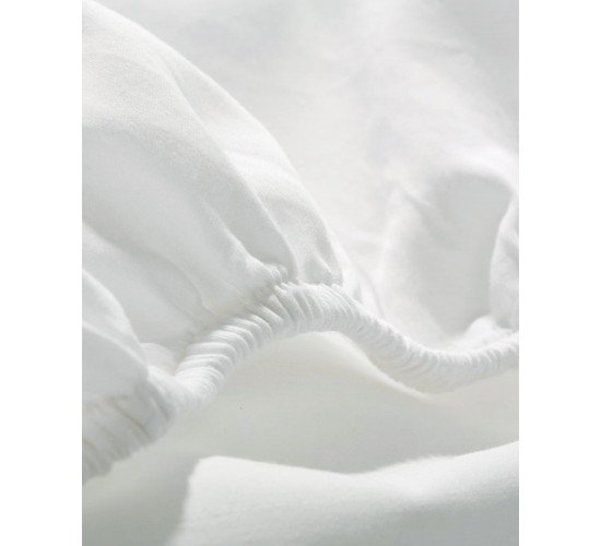 Σεντόνι με λάστιχο Bungalow Ημίδιπλη (120x200 35cm) Άσπρο