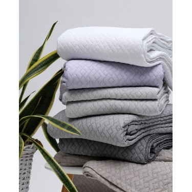 Ζακάρ Κουβερλί Κουβέρτα Γεωμετρικό Pattern Augerinos Μονή (170x260cm) Ανθρακί