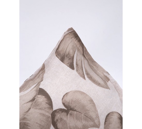 Διακοσμητική Μπεζ Μαξιλαροθήκη Monstera 40x40cm 40x40cm Μπεζ