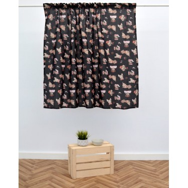 Έτοιμη Ραμμένη Κουρτίνα Woof Παραθύρου (140x160cm)