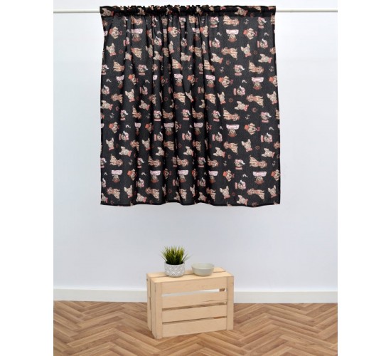 Έτοιμη Ραμμένη Κουρτίνα Woof Παραθύρου (140x160cm)