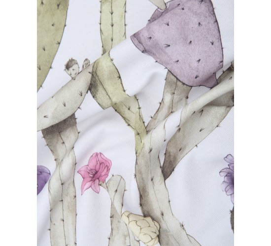 Αλέκιαστο Τραπεζομάντηλο Mexican Cactus 6 ατόμων (155x175cm)