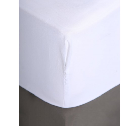 Microsilk Μονόχρωμο Σεντόνι με λάστιχο Oscar Μονή (100x200 32cm) Άσπρο