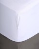 Microsilk Μονόχρωμο Σεντόνι με λάστιχο Oscar Μονή (100x200 32cm) Άσπρο