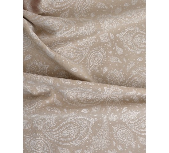 Έτοιμη Ραμμένη Ζακάρ Κουρτίνα Minares Στενό Φύλλο (150x275cm) Μπεζ