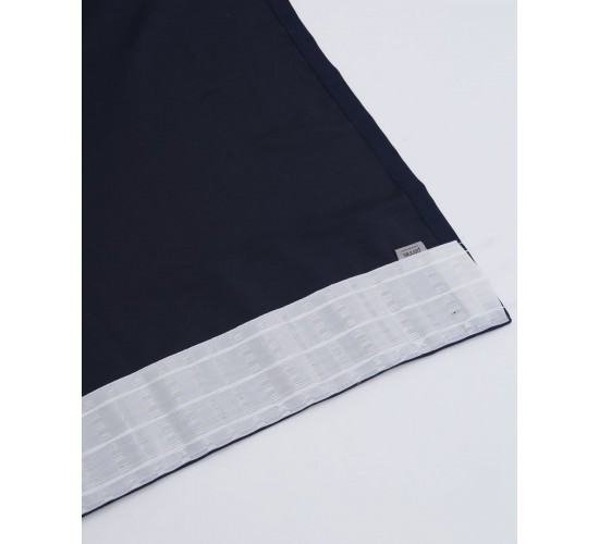 Έτοιμη Ραμμένη Βελούδινη Κουρτίνα Velvet Suede σε 5 Αποχρώσεις Στενό Φύλλο (150X255cm) Μπλε Σκούρο