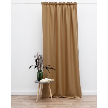 Έτοιμη Ραμμένη Κουρτίνα Συσκότισης Σοκολά Blackout-140x255cm Στενό Φύλλο (140x255cm) Σοκολά