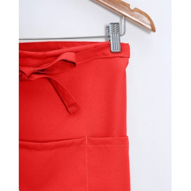 Αλέκιαστη Ποδιά Μέσης Κοντή Σερβιτόρων Monaco σε 11 Αποχρώσεις Μέσης (35x55cm) Κόκκινο