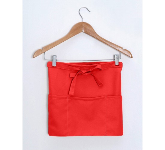 Αλέκιαστη Ποδιά Μέσης Κοντή Σερβιτόρων Monaco σε 11 Αποχρώσεις Μέσης (35x55cm) Κόκκινο