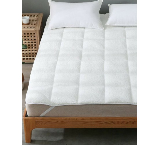 Καπιτονέ Ανώστρωμα Με Οικολογική Γούνα Well Being Ημίδιπλη (120x200 3cm) Άσπρο