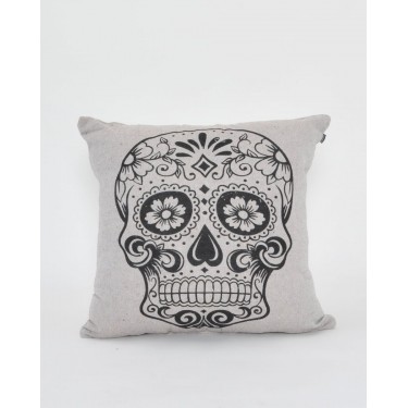 Διακοσμητική Μαξιλαροθήκη The Skull σε 4 Αποχρώσεις 60x60cm Μπεζ