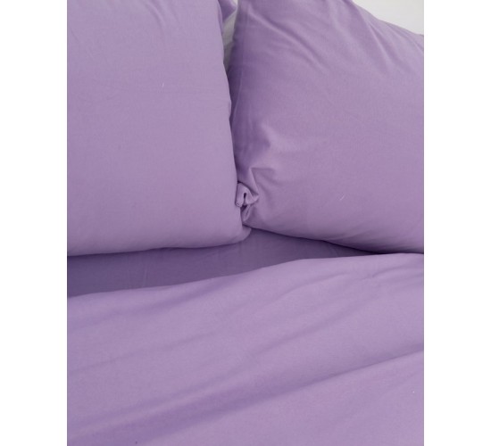 Μακό Βαμβακερό Πανωσέντονο Finejersey Art σε 6 Αποχρώσεις Μονή (165x260cm) Λιλά