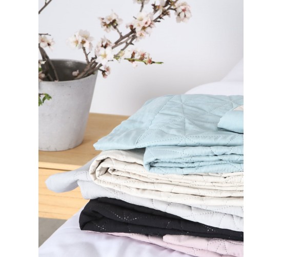 Microsilk Καπιτονέ Δίχρωμη Τραβέρσα με Φραμπαλά Horizon 5 αποχρώσεις Τραβέρσα | 60x170cm Πούδρα