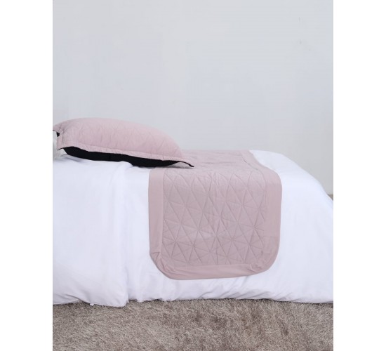 Microsilk Καπιτονέ Δίχρωμη Τραβέρσα με Φραμπαλά Horizon 5 αποχρώσεις Τραβέρσα | 60x170cm Πούδρα