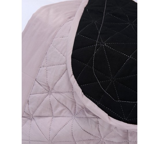 Microsilk Καπιτονέ Δίχρωμη Τραβέρσα με Φραμπαλά Horizon 5 αποχρώσεις Τραβέρσα | 60X240cm Πούδρα