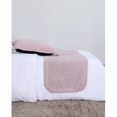 Microsilk Καπιτονέ Δίχρωμη Τραβέρσα με Φραμπαλά Horizon 5 αποχρώσεις Τραβέρσα | 60X240cm Πούδρα