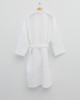 Pima Cotton Waffle Πικέ Μπουρνούζι Κιμονό Oliver Large | XLarge Άσπρο