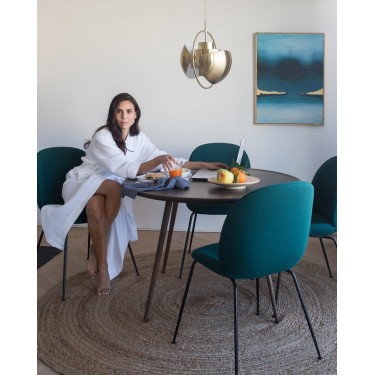 Pima Cotton Waffle Πικέ Μπουρνούζι Κιμονό Oliver Large | XLarge Άσπρο