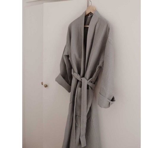 Βαμβακερό Πικέ Μπουρνούζι Osaka Small | Medium Ανθρακί