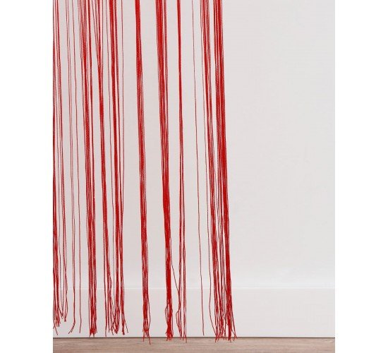 Έτοιμη Ραμμένη Κουρτίνα Κρόσσι 100x250cm Macaroni Στενό Φύλλο (90x250cm) Κόκκινο