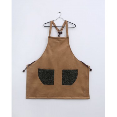 Επαγγελματική Μπεζ Ποδιά Μπούστου Τεχνητό Δέρμα Vesper 87x89cm Μπούστο (87x89cm) Μπεζ