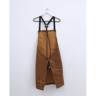 Επαγγελματική Δερμάτινη Ποδιά Μπούστου Paloma 87x89cm Μπούστο (87x89cm) Καφέ