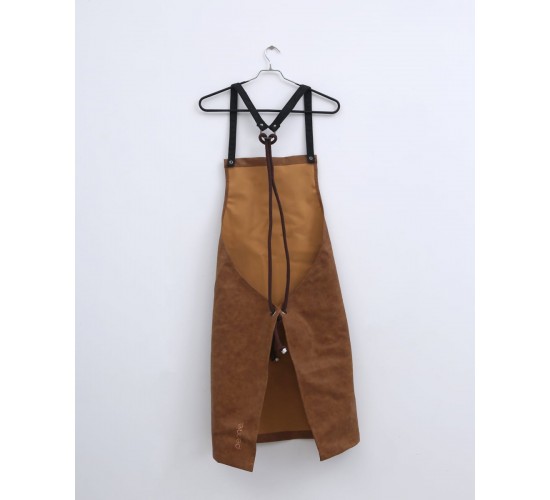 Επαγγελματική Δερμάτινη Ποδιά Μπούστου Paloma 87x89cm Μπούστο (87x89cm) Καφέ