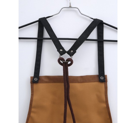 Επαγγελματική Δερμάτινη Ποδιά Μπούστου Paloma 87x89cm Μπούστο (87x89cm) Καφέ