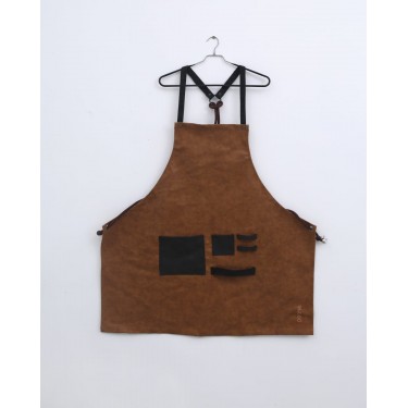 Επαγγελματική Δερμάτινη Ποδιά Μπούστου Paloma 87x89cm Μπούστο (87x89cm) Καφέ