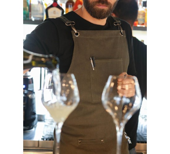 Επαγγελματική Δερμάτινη Ποδιά Μπούστου Paloma 87x89cm Μπούστο (87x89cm) Καφέ