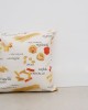 Διακοσμητική Μαξιλαροθήκη με Σχέδιο Ζυμαρικά Pasta 65x65cm Μπεζ