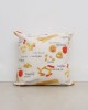 Διακοσμητική Μαξιλαροθήκη με Σχέδιο Ζυμαρικά Pasta 65x65cm Μπεζ