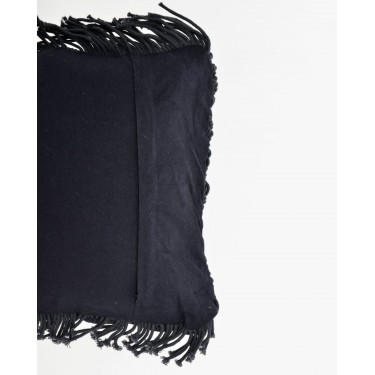 Boho Βαμβακερή Μακραμέ Μαξιλαροθήκη Φιγούρας Tagger σε 8 Αποχρώσεις 40x40cm Μπλε Σκούρο