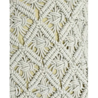 Boho Βαμβακερή Μακραμέ Μαξιλαροθήκη Φιγούρας Tagger σε 8 Αποχρώσεις 40x40cm Γκρι