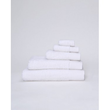 Βαμβακερή Λευκή Ξενοδοχειακή Πετσέτα με Φαρδιά Πικέ Φάσα Capital 700gsm Μπάνιου | 65x135cm Άσπρο