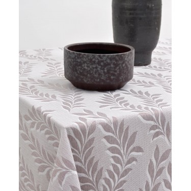 Ζακάρ Τραπεζομάντηλο με Γαλλική Γωνία Lille σε 2 Αποχρώσεις 8 ατόμων (135x220cm) Σοκολά