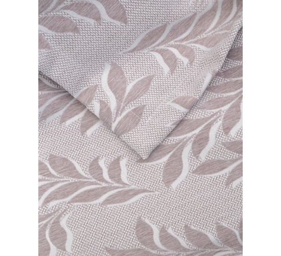 Ζακάρ Τραπεζομάντηλο με Γαλλική Γωνία Lille σε 2 Αποχρώσεις 8 ατόμων (135x220cm) Σοκολά