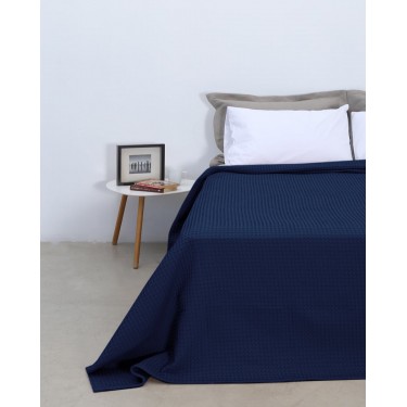 Καλοκαιρινή Πικέ Βαμβακερή Κουβέρτα Raul II σε 7 Αποχρώσεις Super Υπέρδιπλη (240x270cm) Μπλε Σκούρο