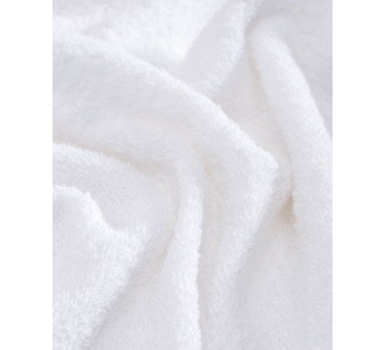 Λευκή Βαμβακερή Πετσέτα με Κρόσσια Dawn 450gsm Προσώπου | 50x90cm Άσπρο