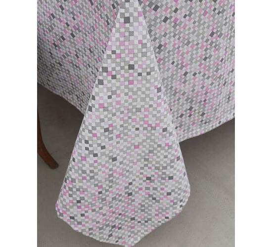 Τραπεζομάντηλο Λονέτα Rombus Fushion 6 ατόμων (140x180cm) Λιλά