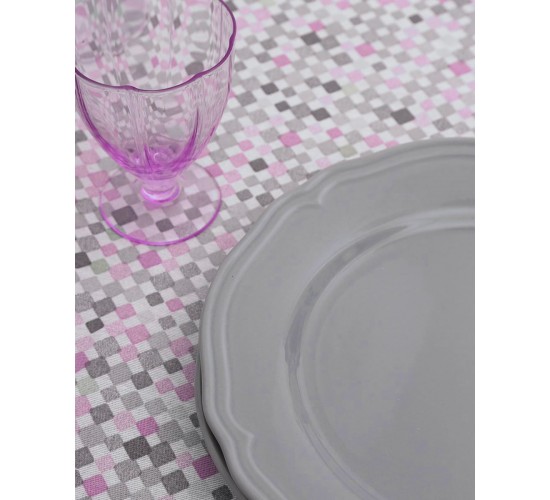 Τραπεζομάντηλο Λονέτα Rombus Fushion 6 ατόμων (140x180cm) Λιλά