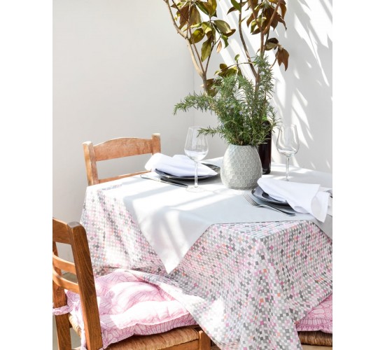 Τραπεζομάντηλο Λονέτα Rombus Fushion 6 ατόμων (140x180cm) Λιλά