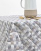 Τραπεζομάντηλο με Διαγώνιο Σχέδιο Banastro σε 2 Αποχρώσεις 6 ατόμων (140x180cm) Γκρι