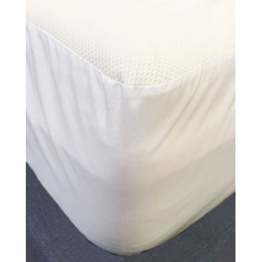 Αδιάβροχο Ανάγλυφο Επίστρωμα Προστασίας Στρώματος 3D Super Υπέρδιπλη (180x200 30cm) Άσπρο