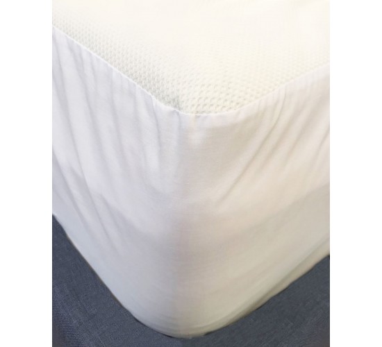 Αδιάβροχο Ανάγλυφο Επίστρωμα Προστασίας Στρώματος 3D Super Υπέρδιπλη (180x200 30cm) Άσπρο