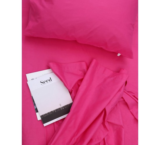 Βαμβακερό Σεντόνι με Λάστιχο Daker Υπέρδιπλη (160x200 32cm) Φούξια