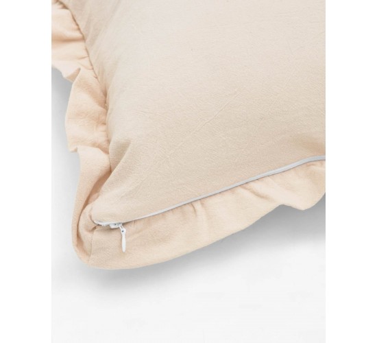 Διακοσμητική Μαξιλαροθήκη Stonewashed Luxury σε 7 Αποχρώσεις 40x40cm Άμμου